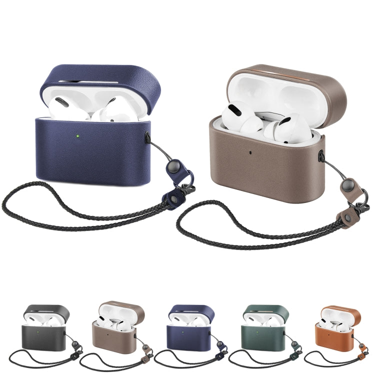 Wireless Earphone Protective Shell Leather Case Split Storage Box For Airpods Pro