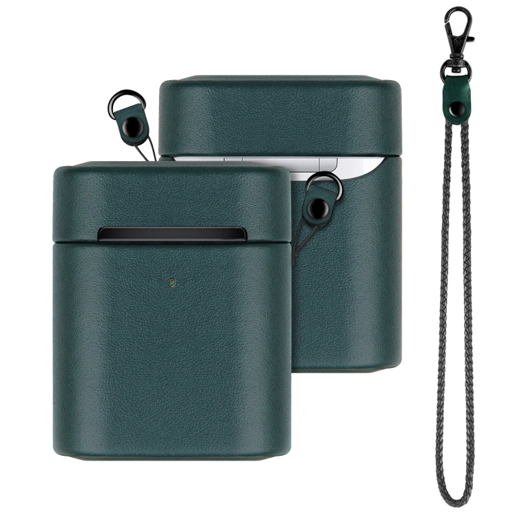 Wireless Earphone Protective Shell Leather Case Split Storage Box For Airpods 2