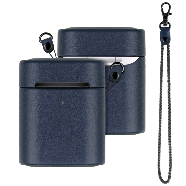 Wireless Earphone Protective Shell Leather Case Split Storage Box For Airpods 2