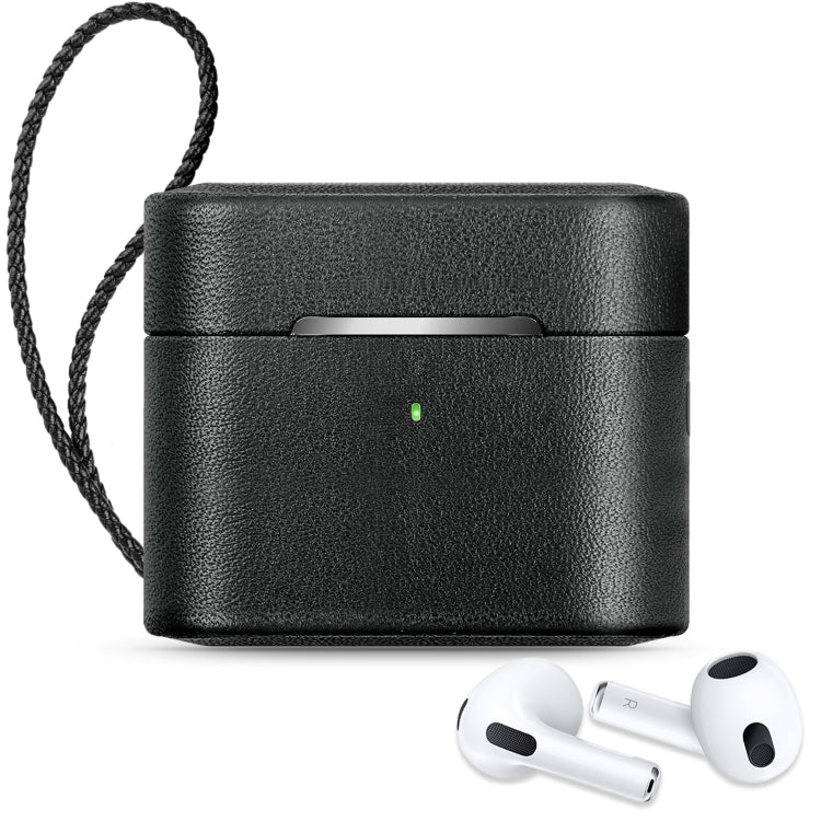 Wireless Earphone Protective Shell Leather Case Split Storage Box For Airpods 3