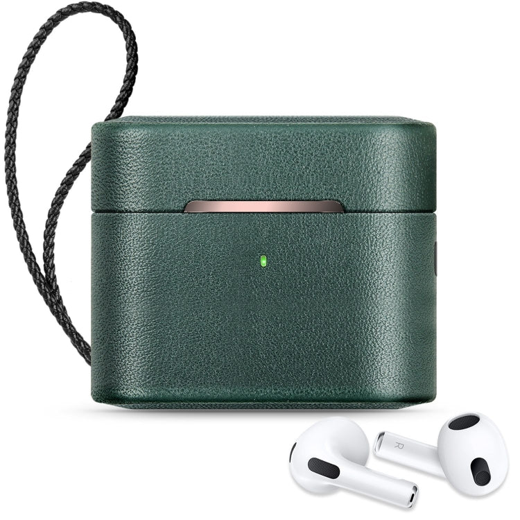 Wireless Earphone Protective Shell Leather Case Split Storage Box For Airpods 3