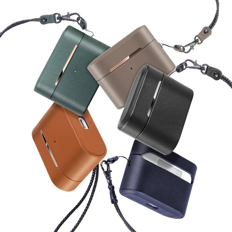Wireless Earphone Protective Shell Leather Case Split Storage Box For Airpods 3