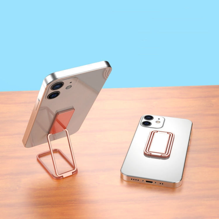 Metal Car Mobile Phone Folding Bracket Ring Buckle Paste Bracket,Style: Square