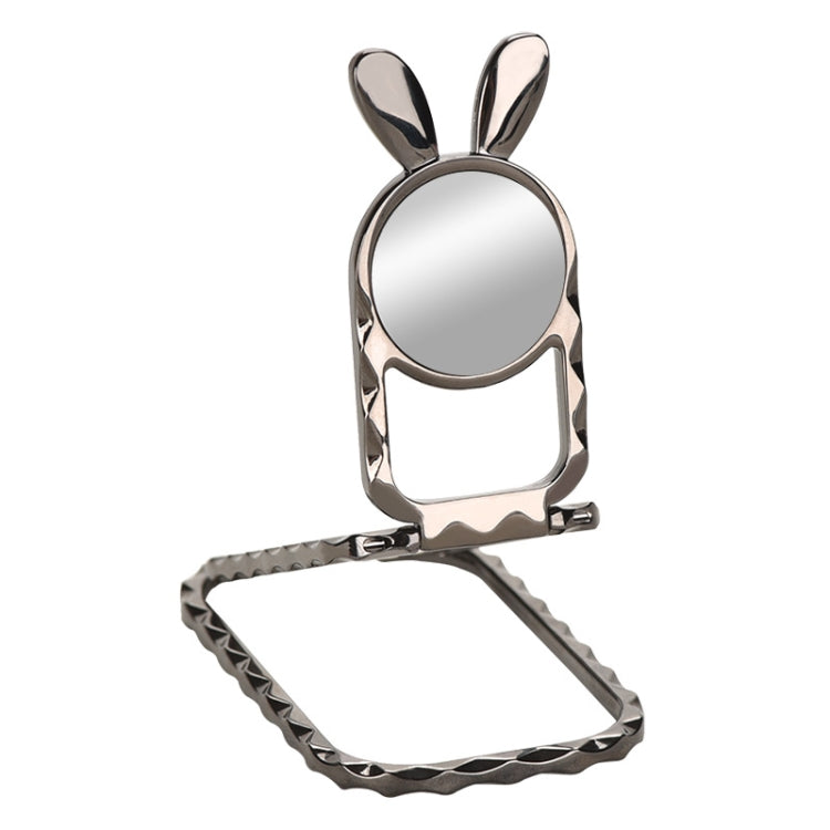 Metal Car Mobile Phone Folding Bracket Ring Buckle Paste Bracket,Style: Rabbit