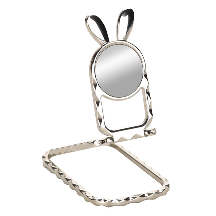 Metal Car Mobile Phone Folding Bracket Ring Buckle Paste Bracket,Style: Rabbit