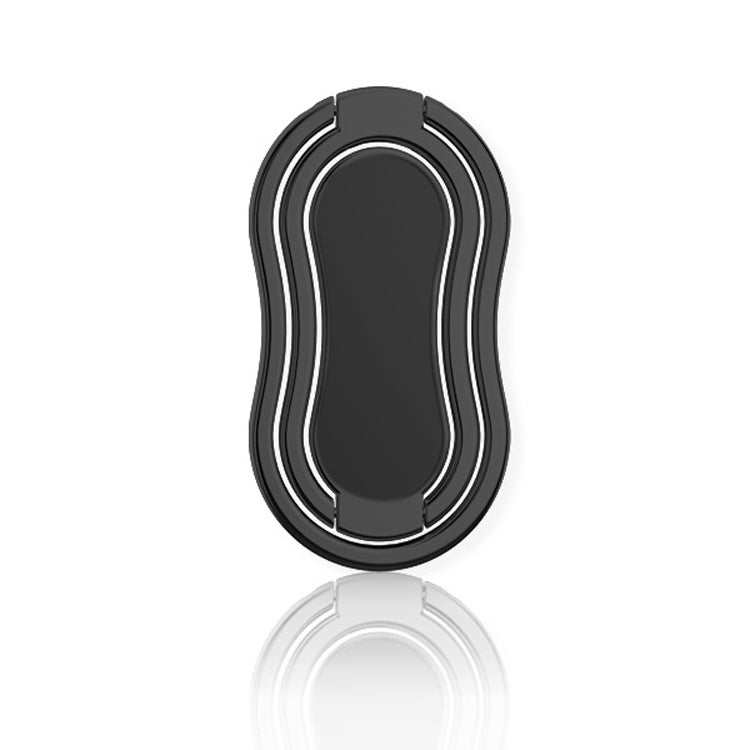 Metal Car Mobile Phone Folding Bracket Ring Buckle Paste Bracket,Style: Gourd