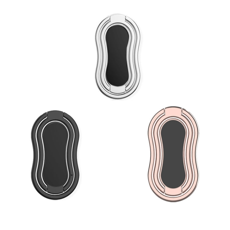 Metal Car Mobile Phone Folding Bracket Ring Buckle Paste Bracket,Style: Gourd