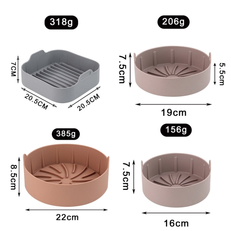 Air Fryer Silicone Grill Pan Accessories, Size: Square 20.5 cm