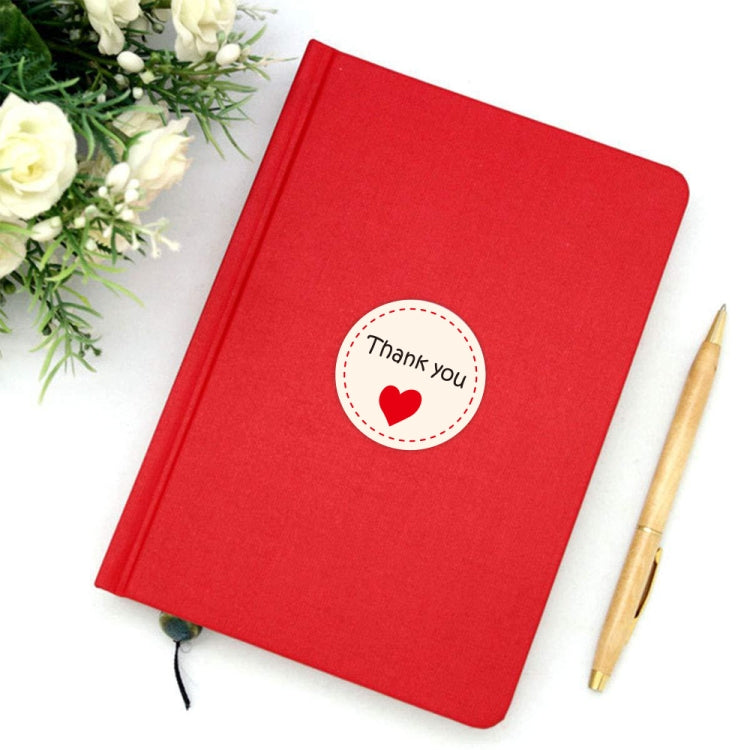 8 PCS K-102 Olled Round Valentines Day Heart Gift Decoration Sticker Label
