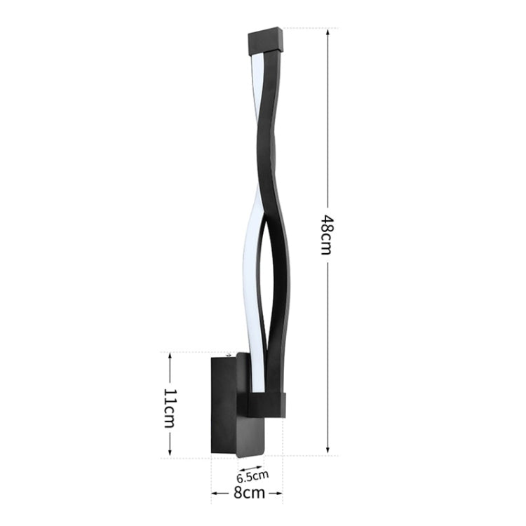 White Simple Led Aisle Bedroom Bedside Wall Lamp(Tri-Color Light)