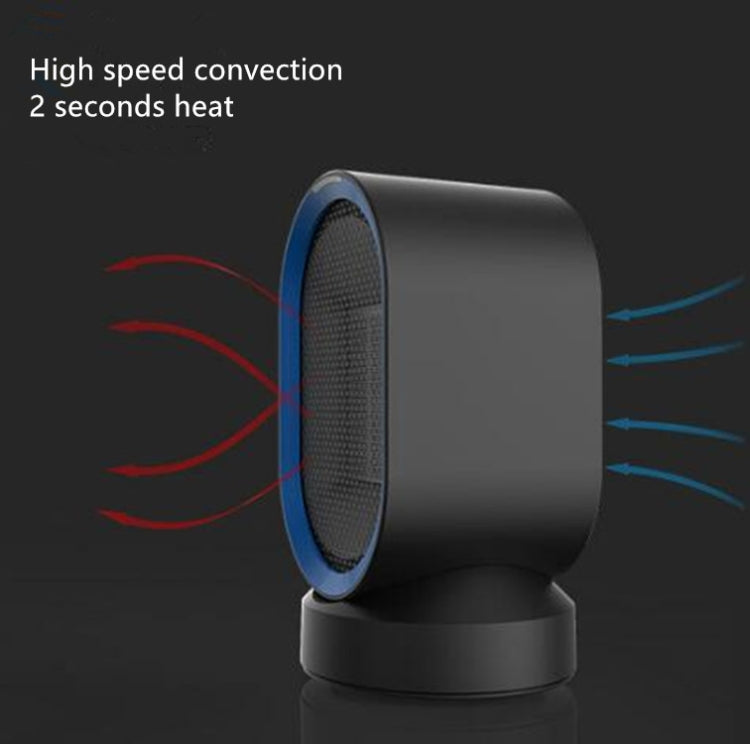 Portable Small Solar Heater Home Mini Energy Saving Moving Head Heater Desktop Electric Heater National Standard Plug, Color:Black