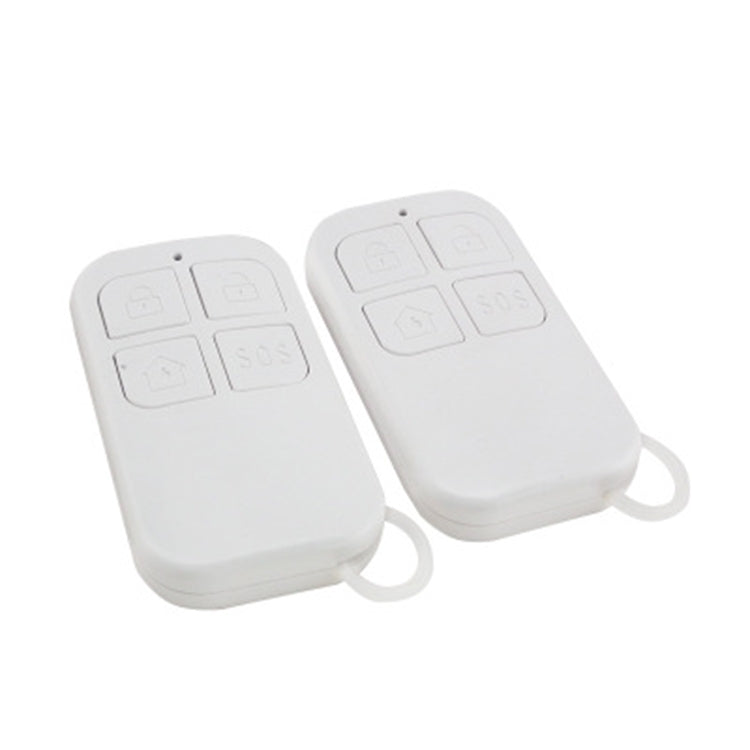 RC-19W 2 PCS 433MHz Wireless Remote Controller WiFi Home Burglar Alarm System for G4 / G30 / PG-103 / W2B / W123 (White)