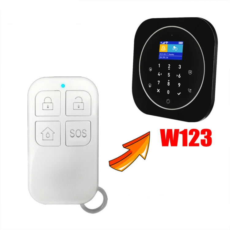 RC-19W 2 PCS 433MHz Wireless Remote Controller WiFi Home Burglar Alarm System for G4 / G30 / PG-103 / W2B / W123 (White)
