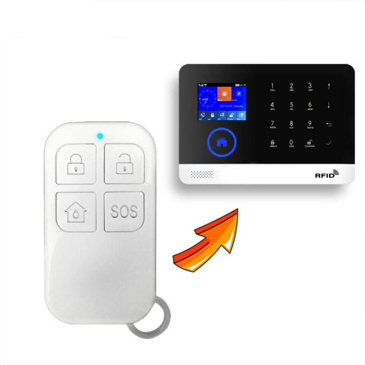 RC-19W 2 PCS 433MHz Wireless Remote Controller WiFi Home Burglar Alarm System for G4 / G30 / PG-103 / W2B / W123 (White)