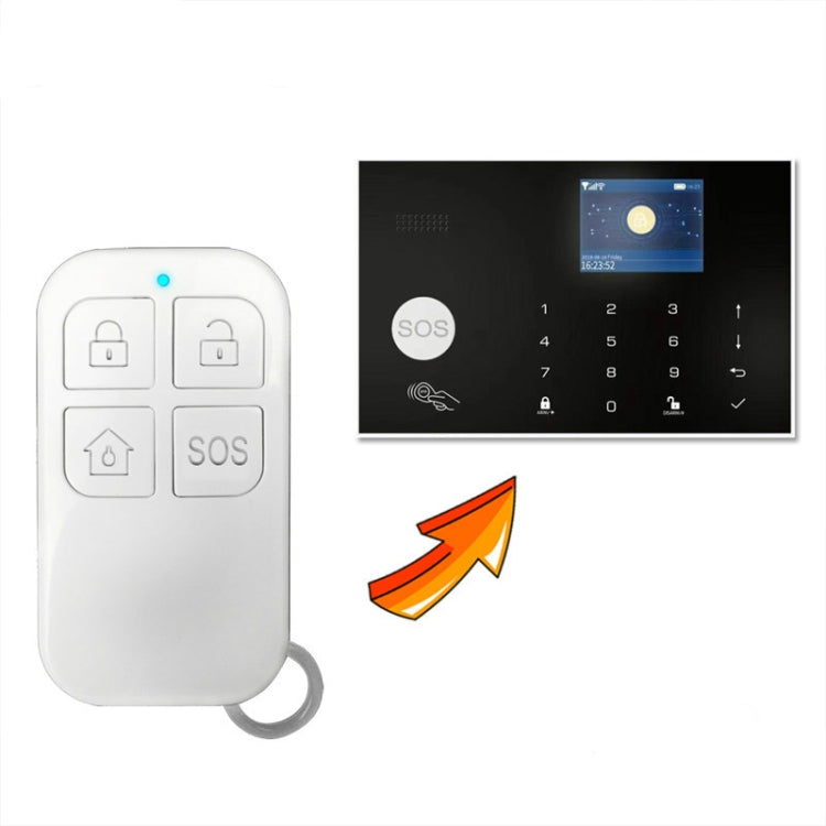 RC-19W 2 PCS 433MHz Wireless Remote Controller WiFi Home Burglar Alarm System for G4 / G30 / PG-103 / W2B / W123 (White)