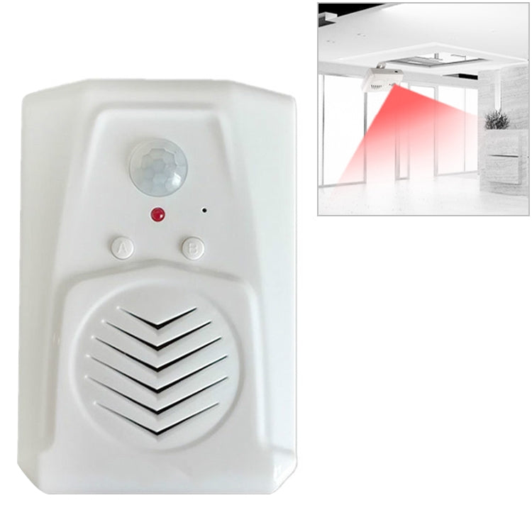 Two Way Doorbell Recording Welcome Induction Doorbell Voice Prompter(White)