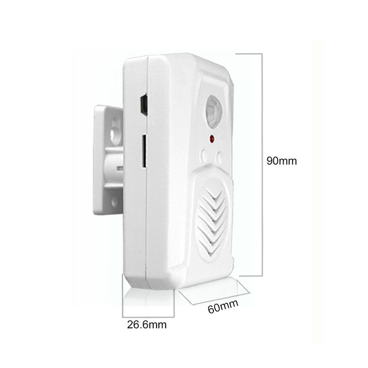 Two Way Doorbell Recording Welcome Induction Doorbell Voice Prompter(White)