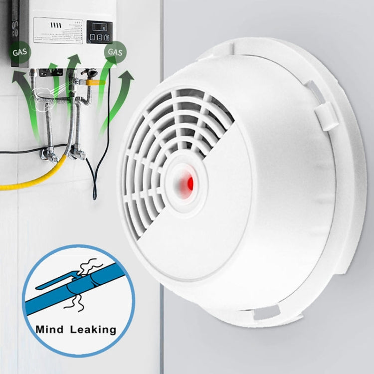 12V Household Gas Alarm Networked Detector Ceiling Gas Leakage Induction Detector(White)