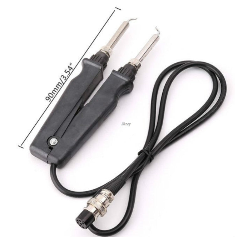 Double Soldering Iron Tweezers 902 Handle Pliers Electric Soldering Iron Clip Soldering Station Accessories(902)