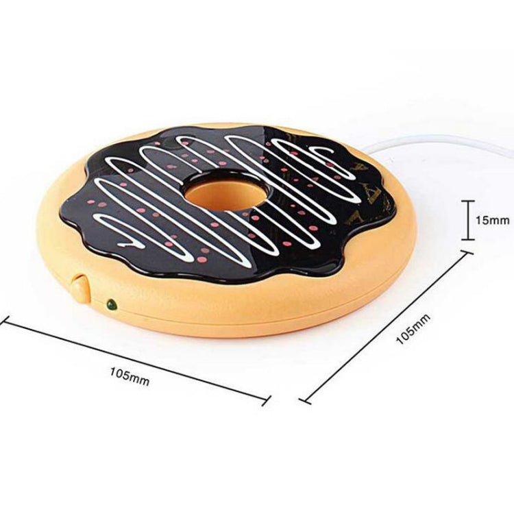Creative USB Vacuum Coasters Doughnut Shape Heating Pad Cookies Constant Temperature Non-Slip Coasters