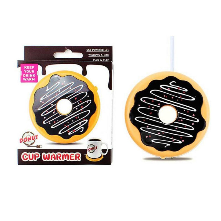 Creative USB Vacuum Coasters Doughnut Shape Heating Pad Cookies Constant Temperature Non-Slip Coasters
