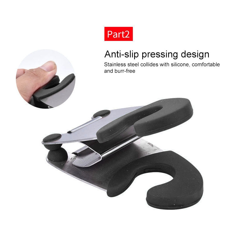 5 PCS Stainless Steel Plastic Pan Edge Clamp Anti-Scald Rubber Bracket Kitchen Gadgets
