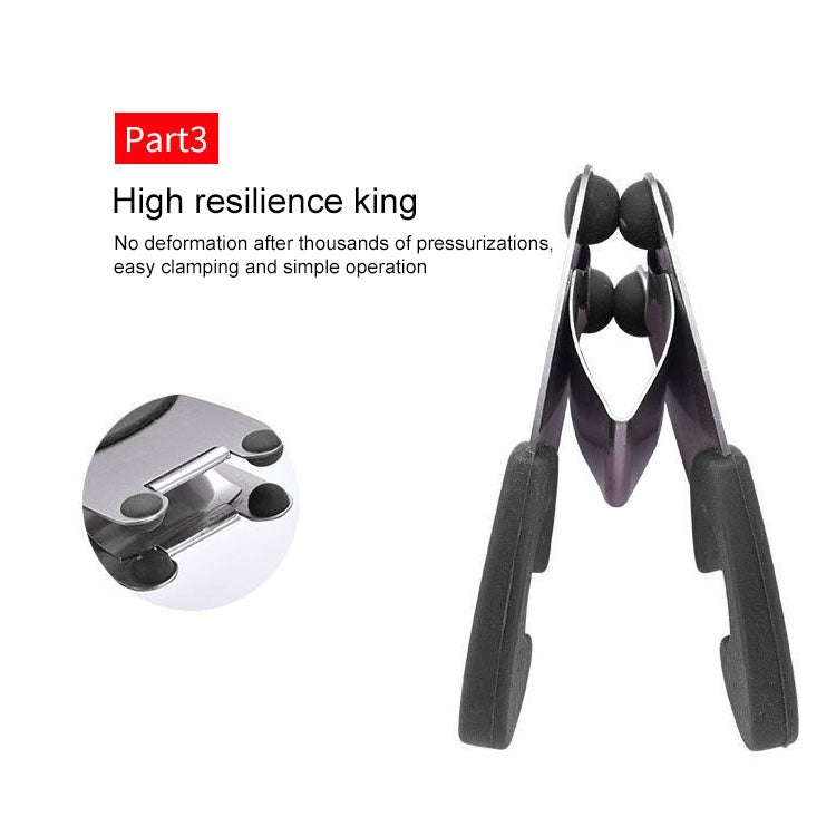 5 PCS Stainless Steel Plastic Pan Edge Clamp Anti-Scald Rubber Bracket Kitchen Gadgets