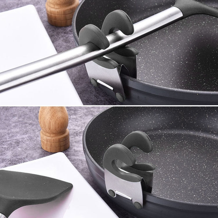 5 PCS Stainless Steel Plastic Pan Edge Clamp Anti-Scald Rubber Bracket Kitchen Gadgets