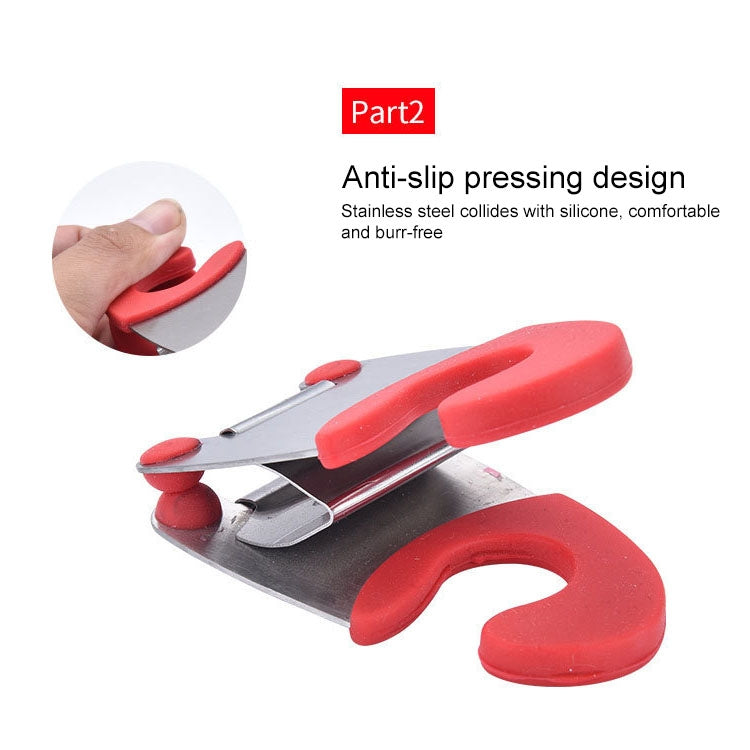 5 PCS Stainless Steel Plastic Pan Edge Clamp Anti-Scald Rubber Bracket Kitchen Gadgets