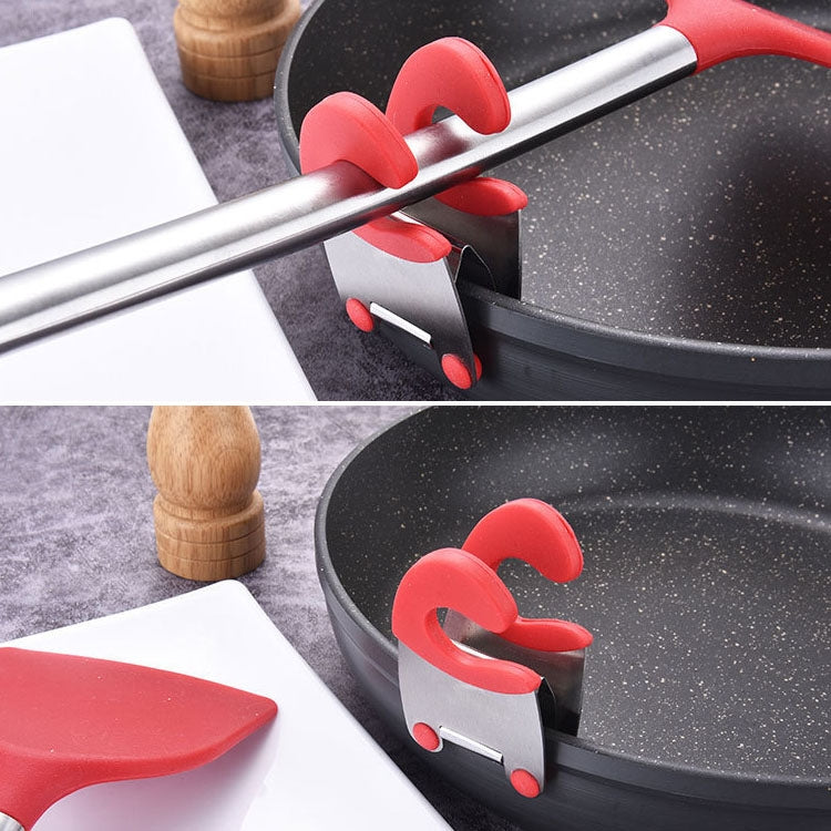 5 PCS Stainless Steel Plastic Pan Edge Clamp Anti-Scald Rubber Bracket Kitchen Gadgets