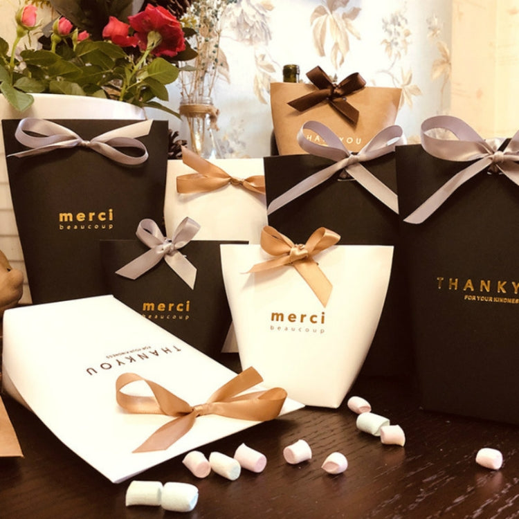 5 PCS Bronzing Carton Gift Box Paper Folding Box Small Creative Gift Bag, Style:Blank