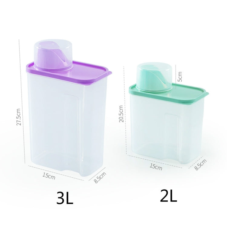 3L Household Plastic Transparent Washing Powder Storage Box Storage Container