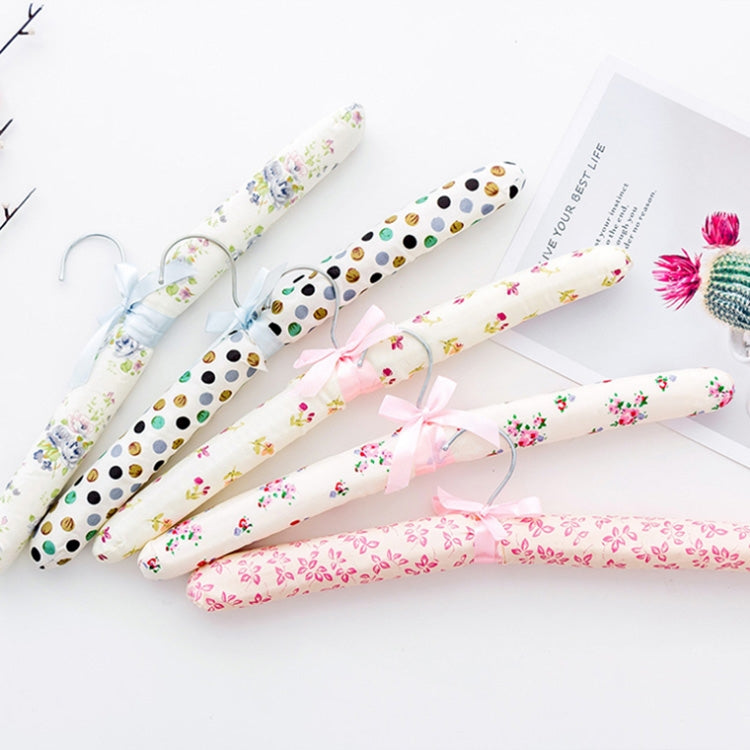 5 PCS Non-marking Solid Wood Sponge Cloth Hook Adult Non-slip Rack Wide Shoulder Clothes Hanger(Random Color Delivery)