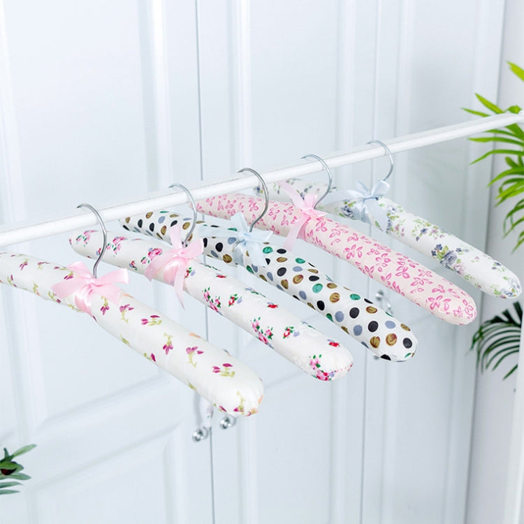 5 PCS Non-marking Solid Wood Sponge Cloth Hook Adult Non-slip Rack Wide Shoulder Clothes Hanger(Random Color Delivery)