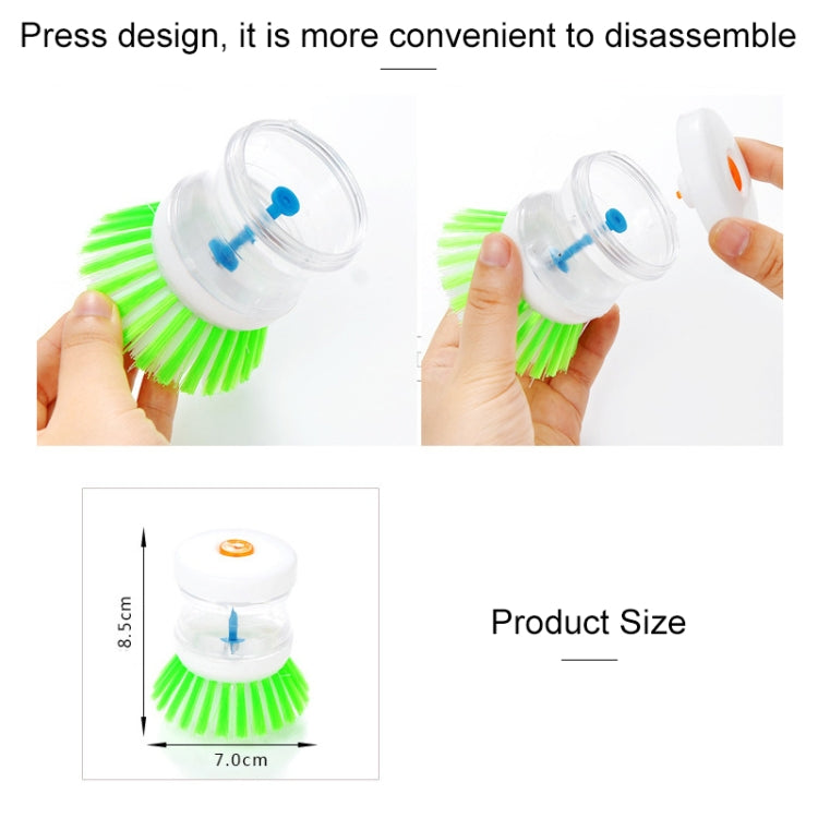 2 PCS Kitchen Washing Utensils Pot Dish Brush with Washing Up Liquid Soap Dispenser