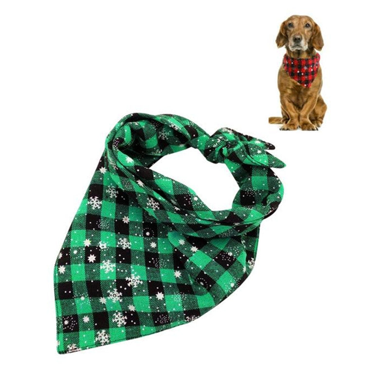 2 PCS Pet Triangle Towel Christmas Snowflake Dog Saliva Towel, Size:S
