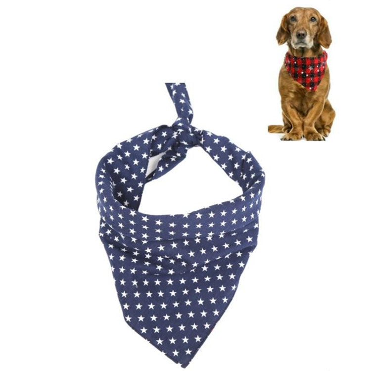 2 PCS Pet Triangle Towel Christmas Snowflake Dog Saliva Towel, Size:S