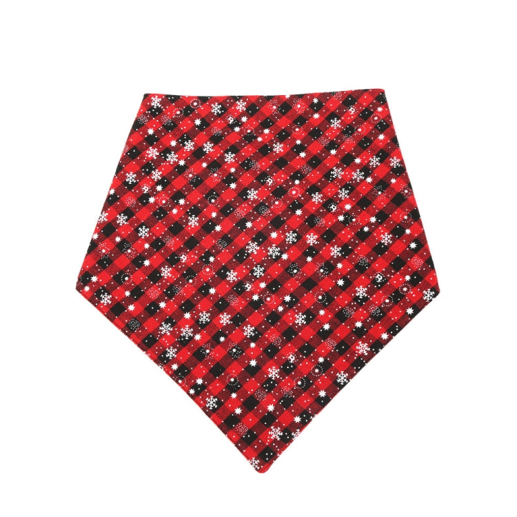 2 PCS Pet Triangle Towel Christmas Snowflake Dog Saliva Towel, Size:S
