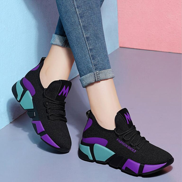 Women Shoes Wild Cloth Sneakers, Size:37(Red)