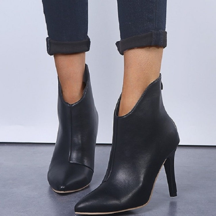 Women Shoes Leather Pointed High Heels, Size:40