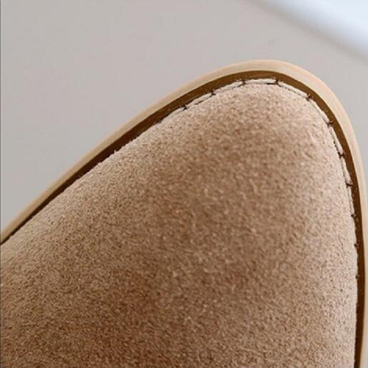 Women Shoes Suede Boots Pointed High Heels, Size:35