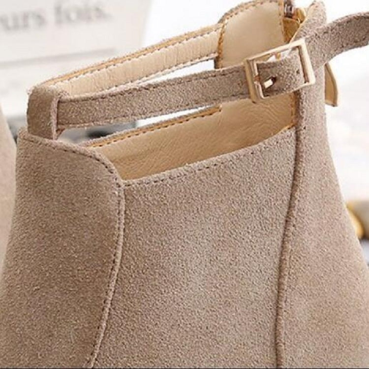 Women Shoes Suede Boots Pointed High Heels, Size:35