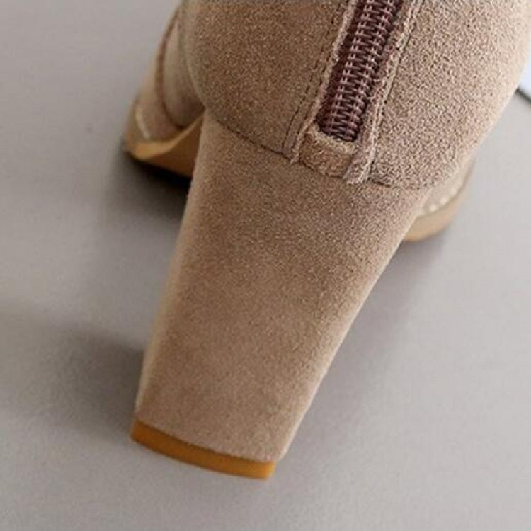 Women Shoes Suede Boots Pointed High Heels, Size:35