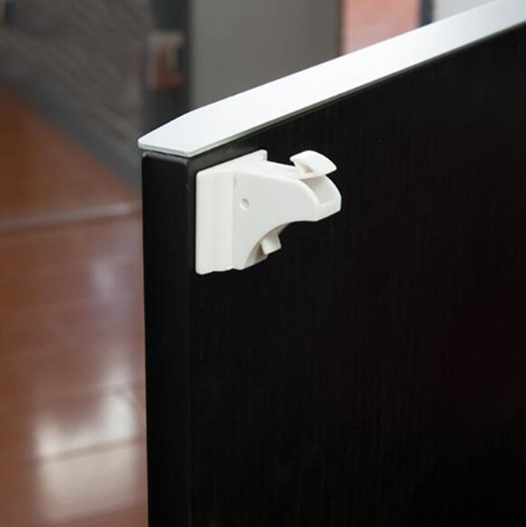 Child Safety Stealth Magnetic Lock Multifunctional Cabinet Door Lock Baby Safety Drawer Lock(White)