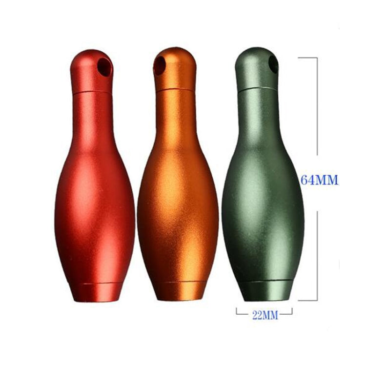 Outdoor Mini Bowling Shape Aluminum Alloy Waterproof Warehouse Sealed Bottle Camping Survival Tool