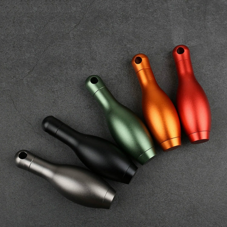 Outdoor Mini Bowling Shape Aluminum Alloy Waterproof Warehouse Sealed Bottle Camping Survival Tool