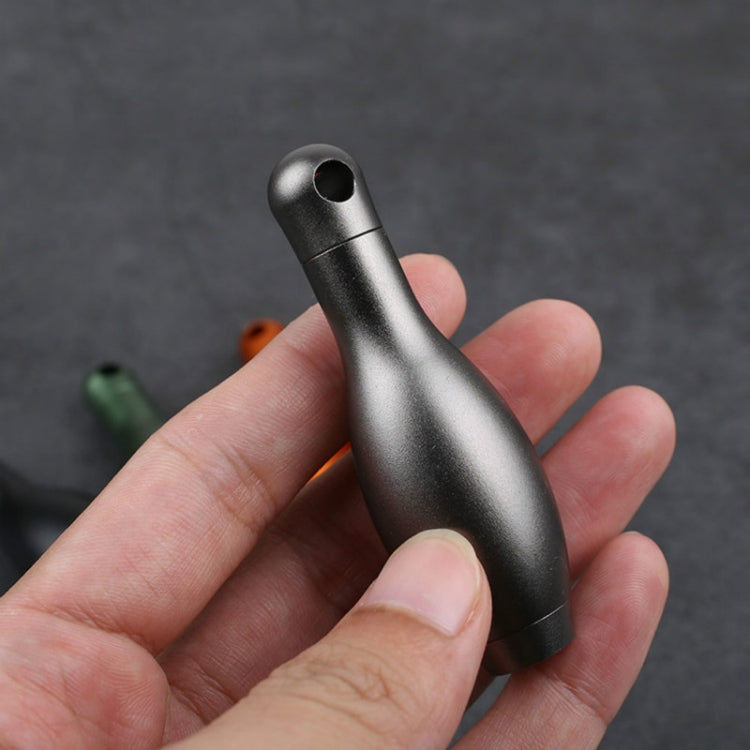 Outdoor Mini Bowling Shape Aluminum Alloy Waterproof Warehouse Sealed Bottle Camping Survival Tool