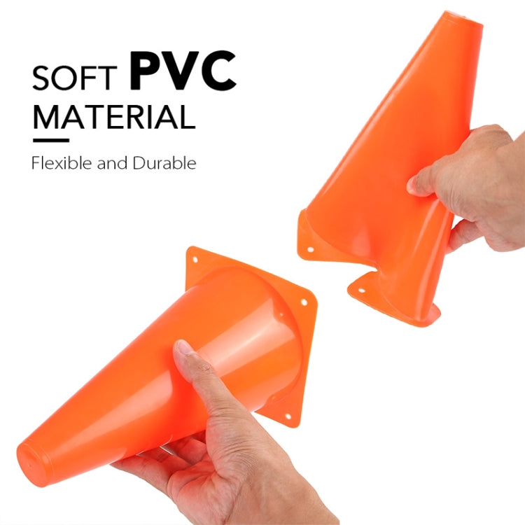 10 PCS Football Obstacle Sign Tube Thickening Road Block Cone without Hole, Size: 18 x 14cm