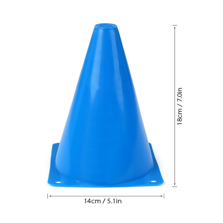 10 PCS Football Obstacle Sign Tube Thickening Road Block Cone without Hole, Size: 18 x 14cm