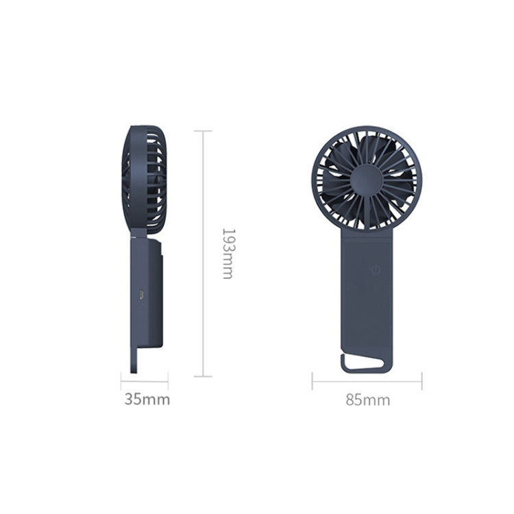 F5 Mute Portable Hand Hold Folding Fan(Fluorescent Green)
